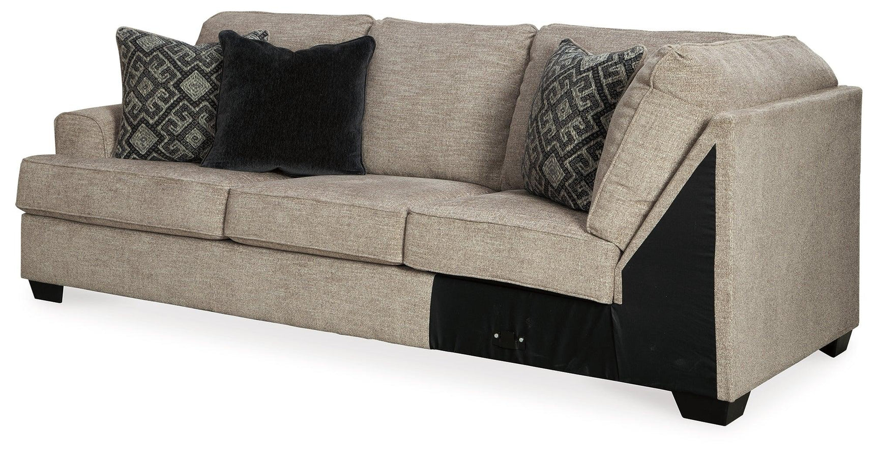 Side view of Bovarian Stone 2-Piece Sectional Sofa with Ottoman sectional sofa