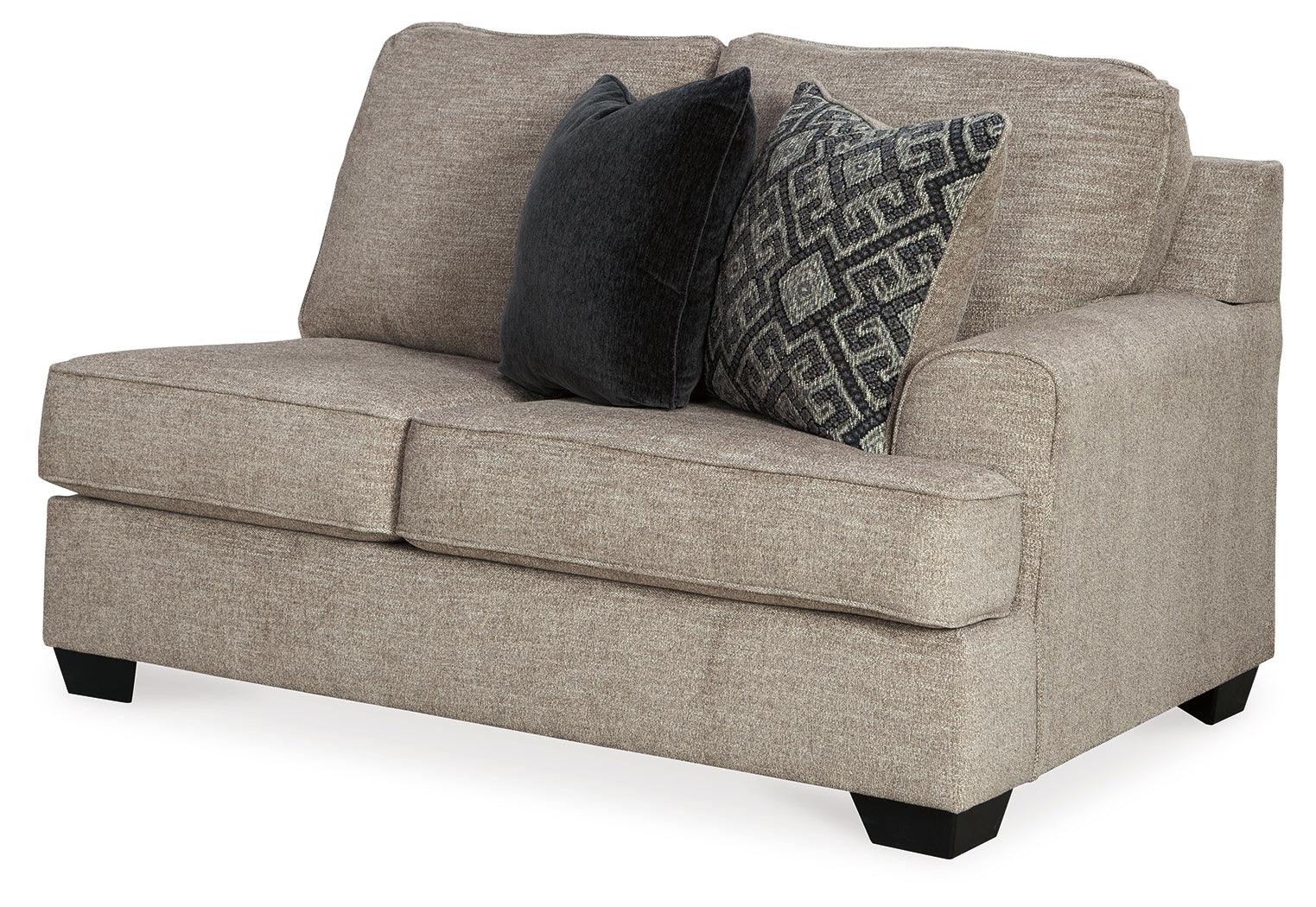 Detail view of Bovarian Stone 2-Piece Sectional Sofa with Ottoman cushions