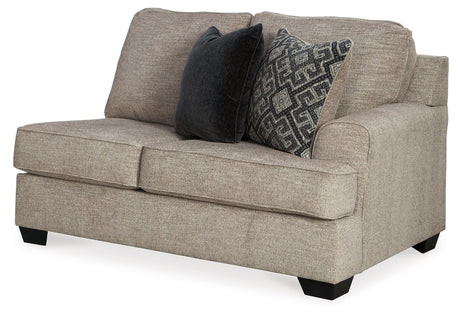 Detail view of Bovarian Stone 2-Piece Sectional Sofa with Ottoman cushions