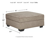 Side view of Bovarian Stone 2-Piece Sectional Sofa with Ottoman sectional sofa