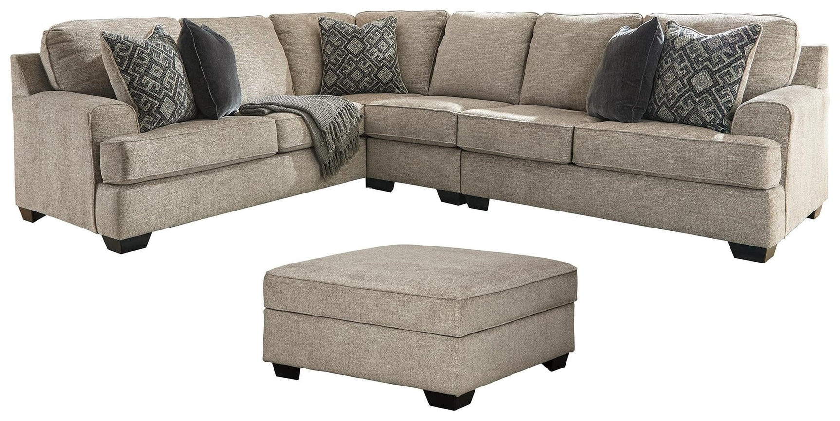 Bovarian Stone 3-Piece Sectional with Ottoman - image 2