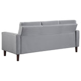Front view of Bowen Sofa and Loveseat Set in grey upholstery