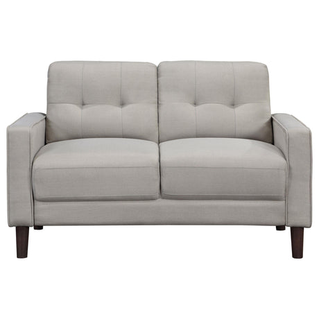 Side angle of Bowen 3-piece sofa set showing seat depth