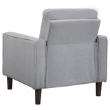 Main view of Bowen sofa set in grey upholstery
