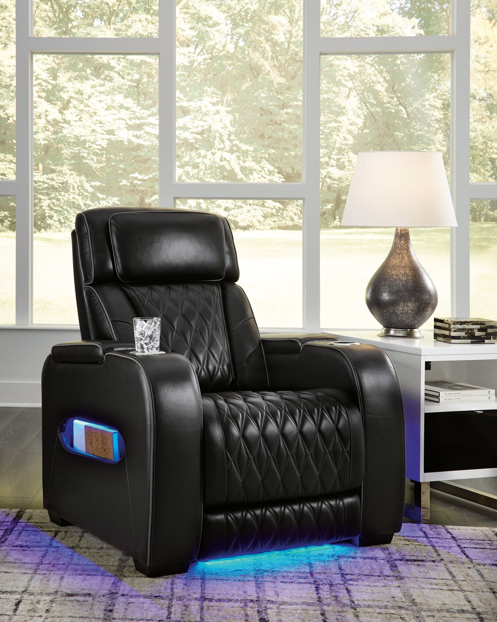 main view of Boyington Black Leather Power Recliner recliner