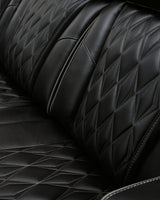 side view of Boyington Black Leather Power Recliner recliner