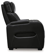 side view of Boyington Black Leather Power Recliner recliner