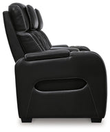 Boyington loveseat fully reclined position