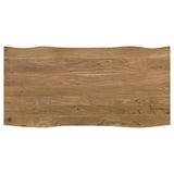 Side angle of Bradshaw rectangular dining table showcasing live edge details