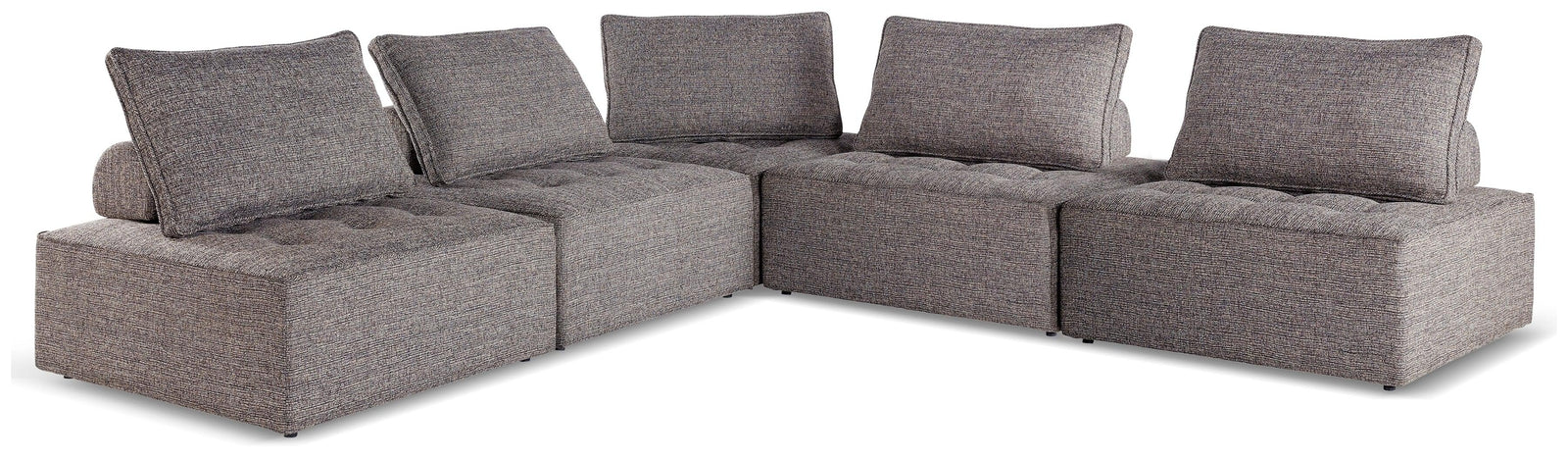 Bree Zee Brown 5-Piece Outdoor Modular Seating - Ella Furniture