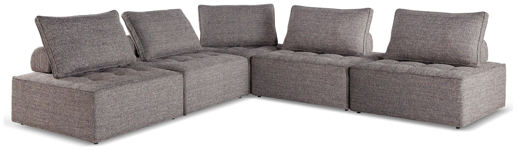 Bree Zee Brown 5-Piece Outdoor Modular Seating angled view
