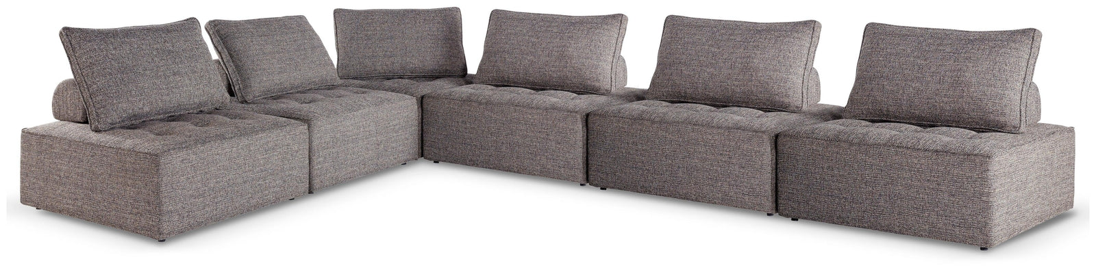 Bree Zee Brown 6-Piece Outdoor Modular Seating - Ella Furniture