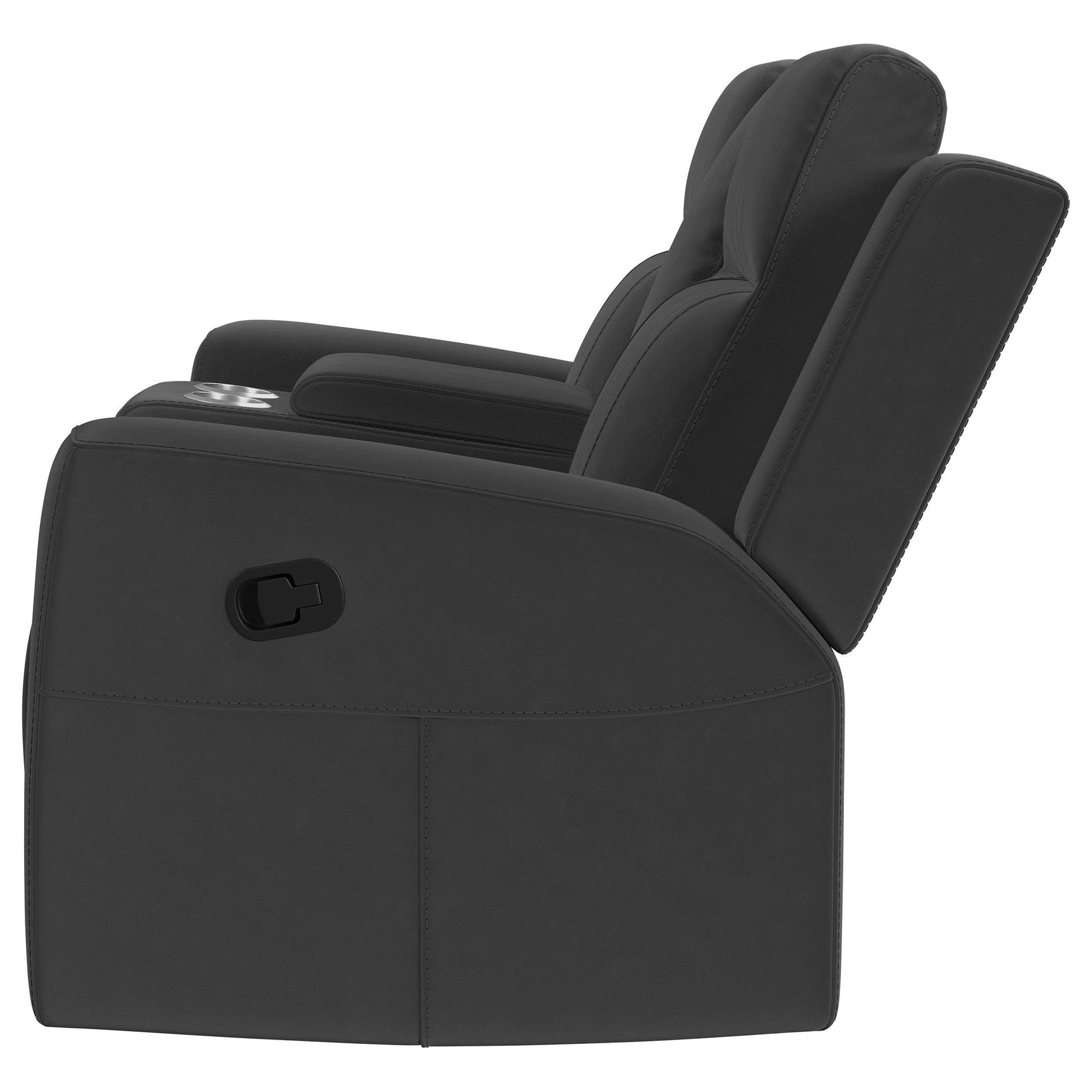 Back side view of Brentwood reclining loveseat