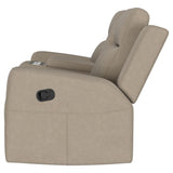 Attached seat and back cushions detail