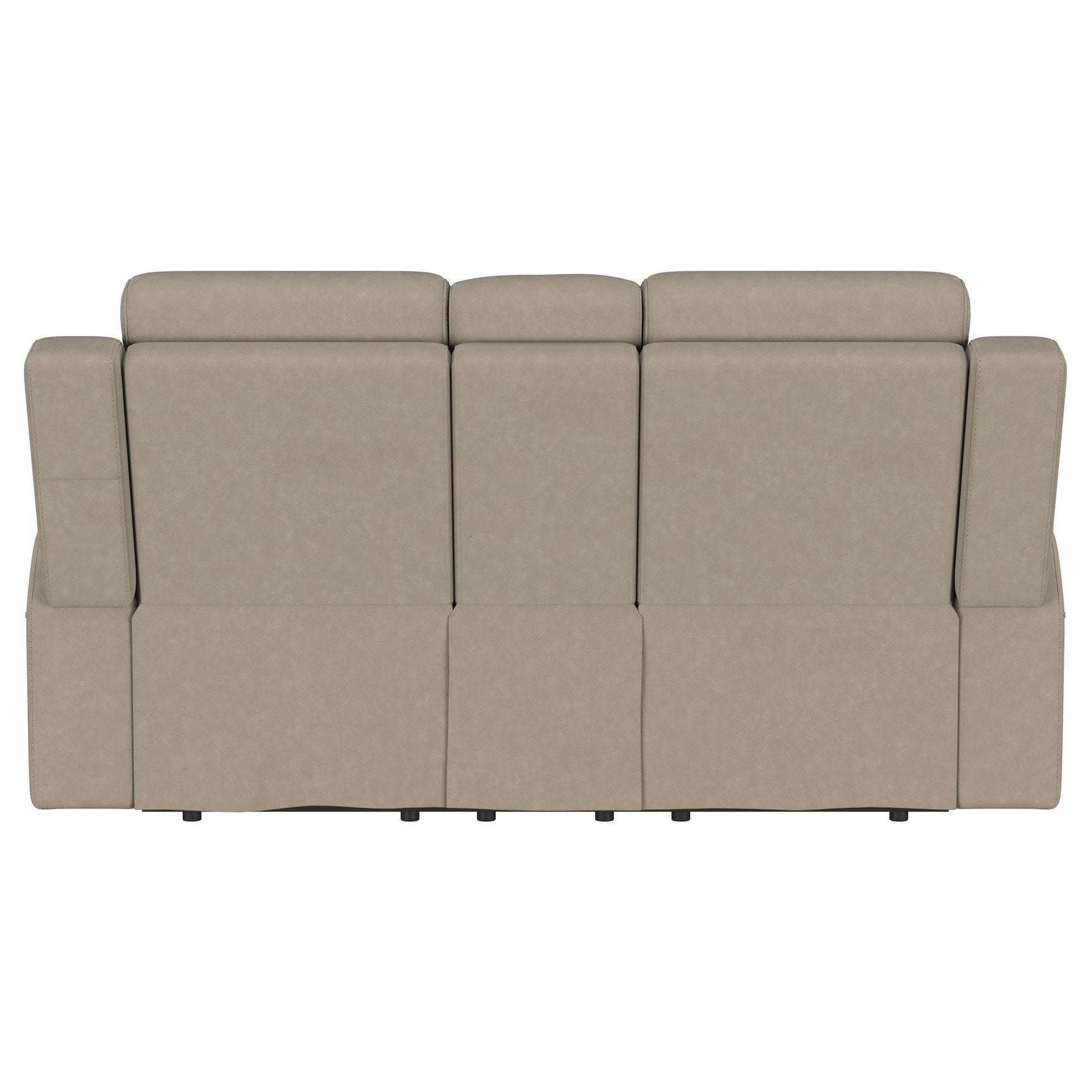 Plywood frame with leatherette upholstery detail
