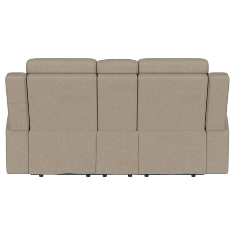 Plywood frame with leatherette upholstery detail