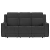 Brentwood sofa seating area close-up with tufted cushions