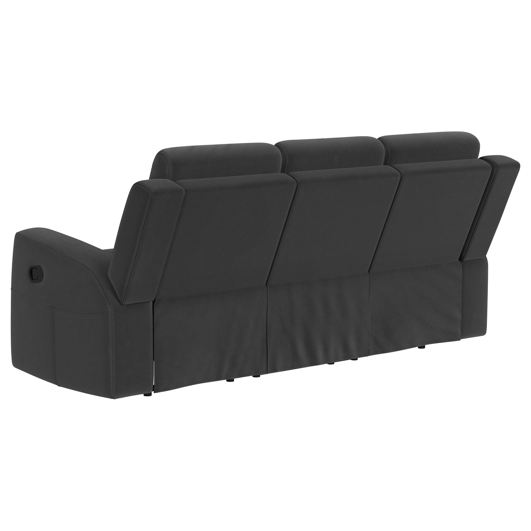 Back view of Brentwood upholstered reclining sofa