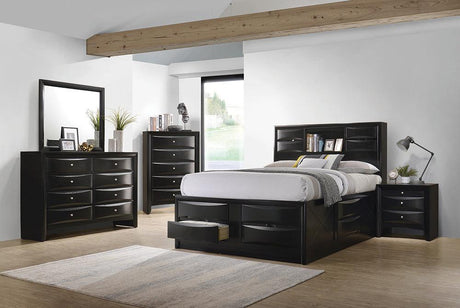 Briana Black Platform Storage Bedroom Set main view bed