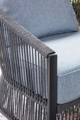Bridges Beach Gray Outdoor Love/Chairs/Table Set (Set of 4) detail view