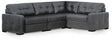 Brindley Pier Fog Leather 4-Piece Sectional - image 1