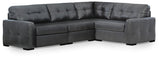 Brindley Pier Fog Leather 4-Piece Sectional - image 1