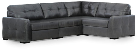 Brindley Pier Fog Leather 4-Piece Sectional - image 1