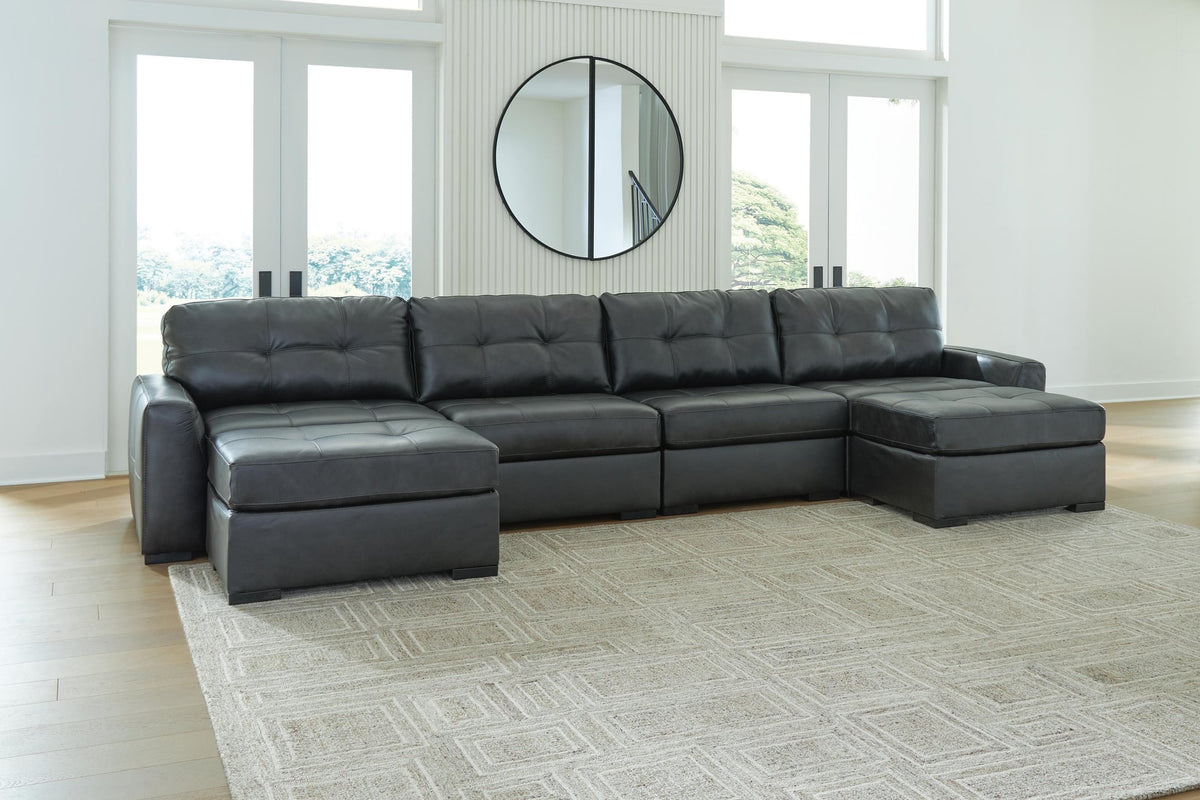 Brindley Fog Pier 4-Piece Sectional with Ottoman - image 1