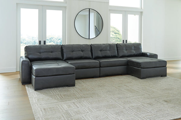 Brindley Fog Pier 4-Piece Sectional with Ottoman - image 1