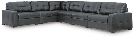 Brindley Pier Fog Leather 6-Piece Sectional - image 2