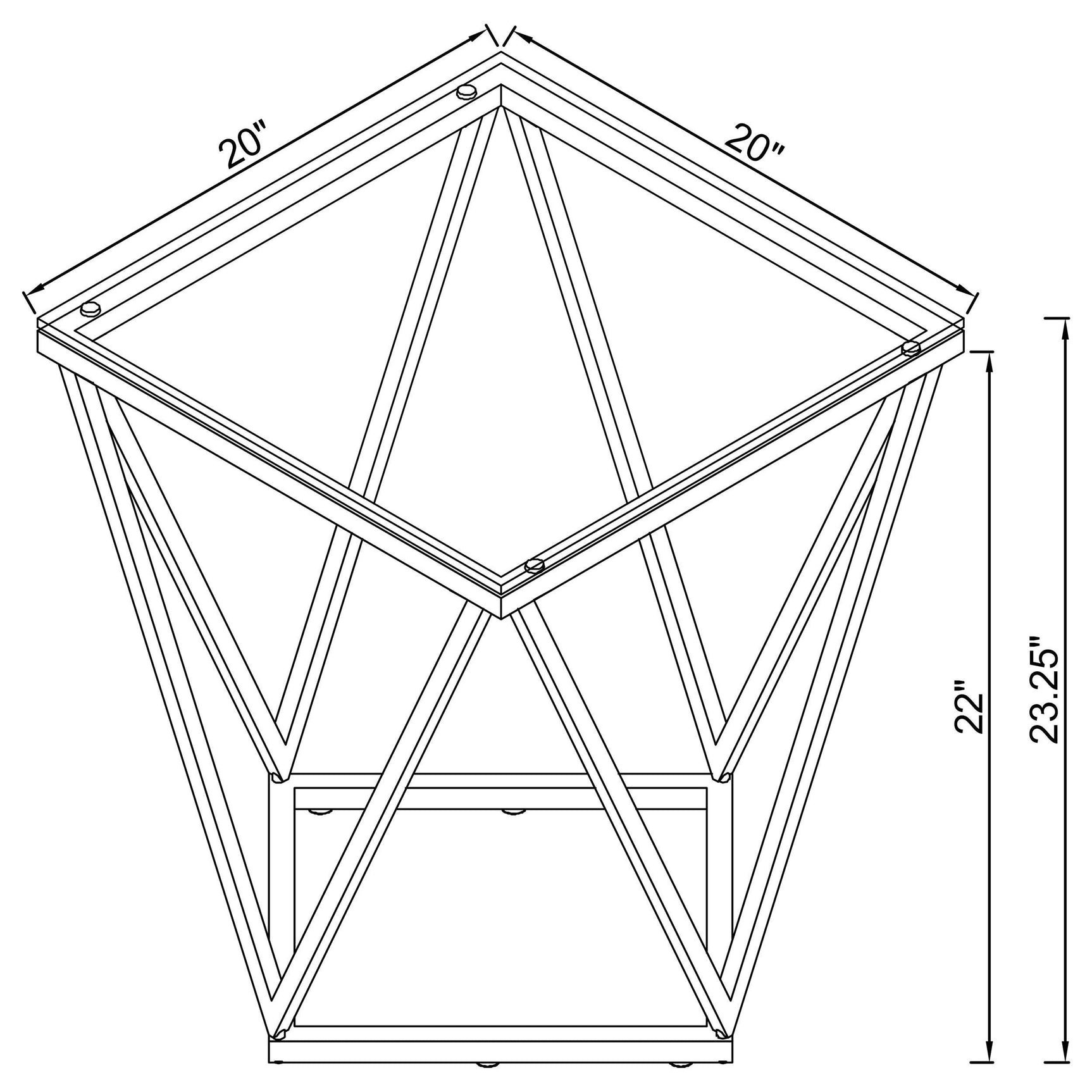 Nickel finished metal base details of Brittania geometric end table