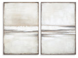 Close-up of Brockdunn wall art tan brown canvas texture