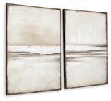 Side view of Brockdunn tan brown wall art canvas edge