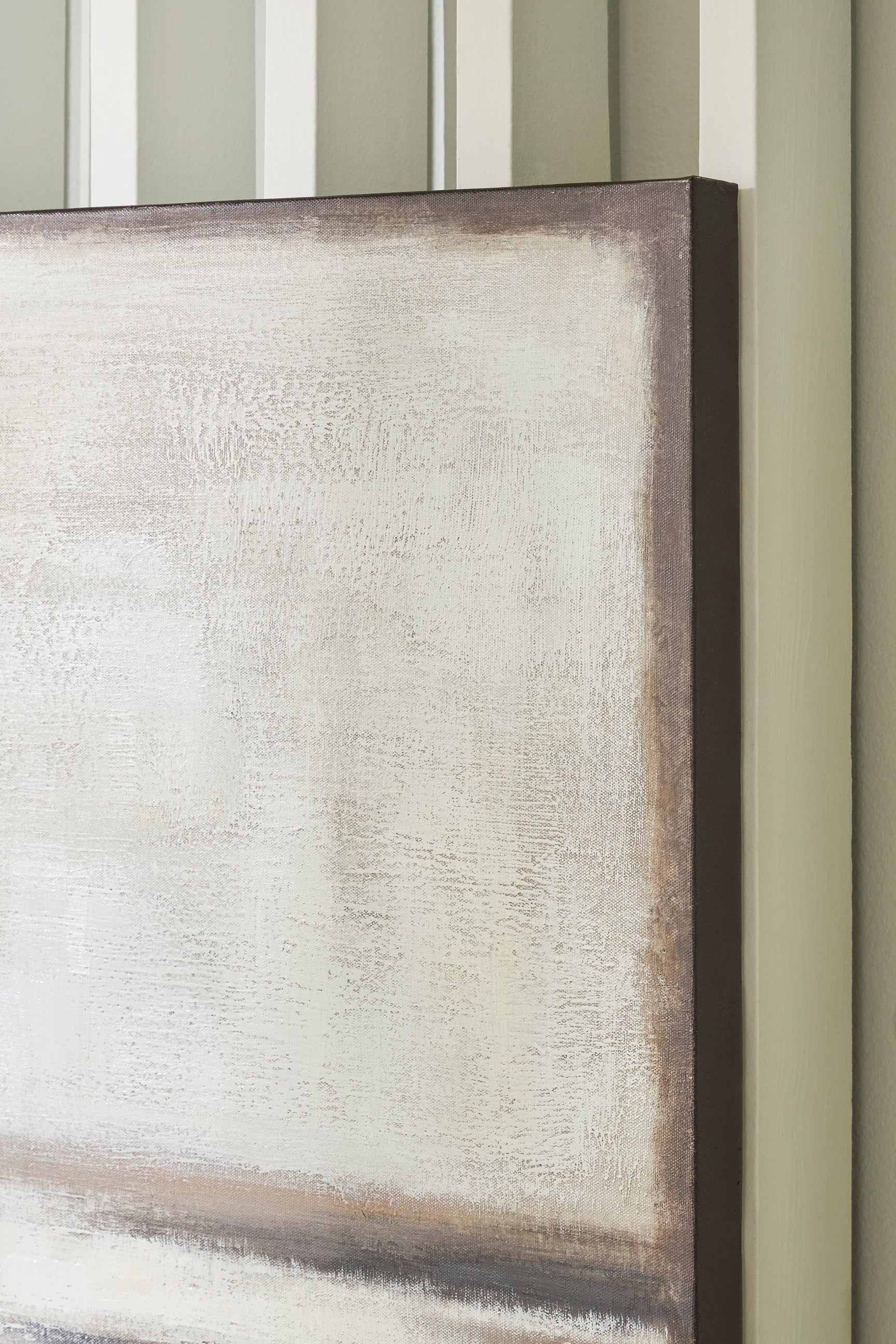 Brockdunn tan brown wall art set displayed in room