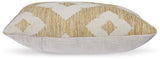 Brockner Next-Gen Nuvella brown yellow pillow showing zipper closure