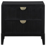 Close-up of felt-lined top drawer in Brookmead nightstand