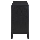Back view of Brookmead black sideboard buffet