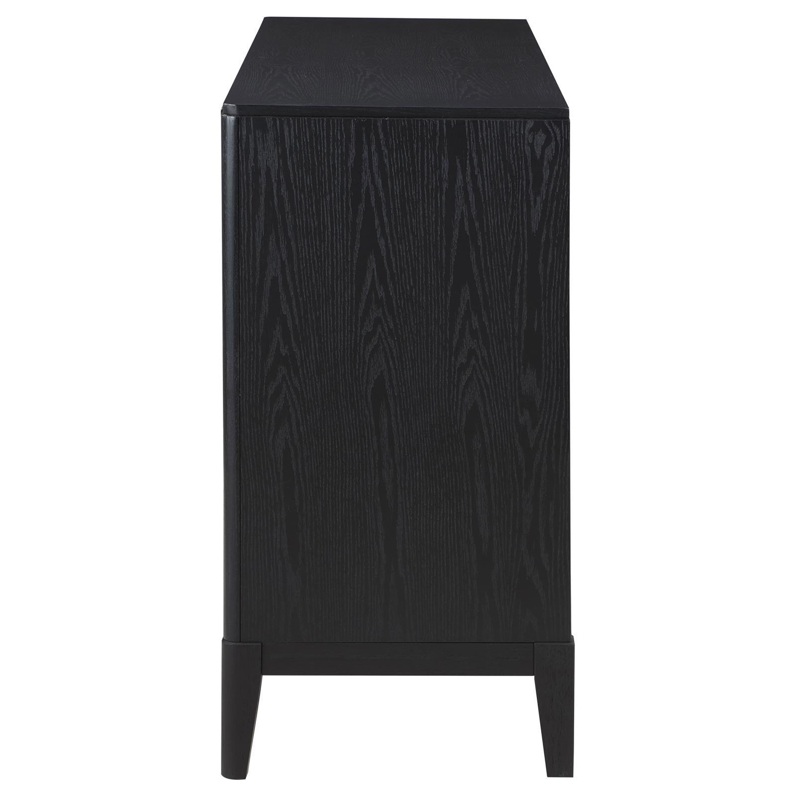 Felt-lined top drawer interior of Brookmead sideboard