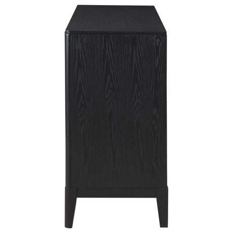 Felt-lined top drawer interior of Brookmead sideboard