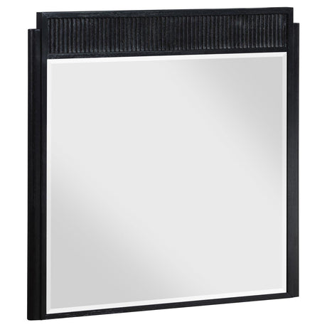 Brookmead Black Wooden Dresser Mirror front view