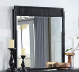 Brookmead Black Wooden Dresser Mirror angled side view