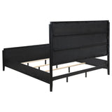 Black bed frame and rails detail on Brookmead Eastern King Bed