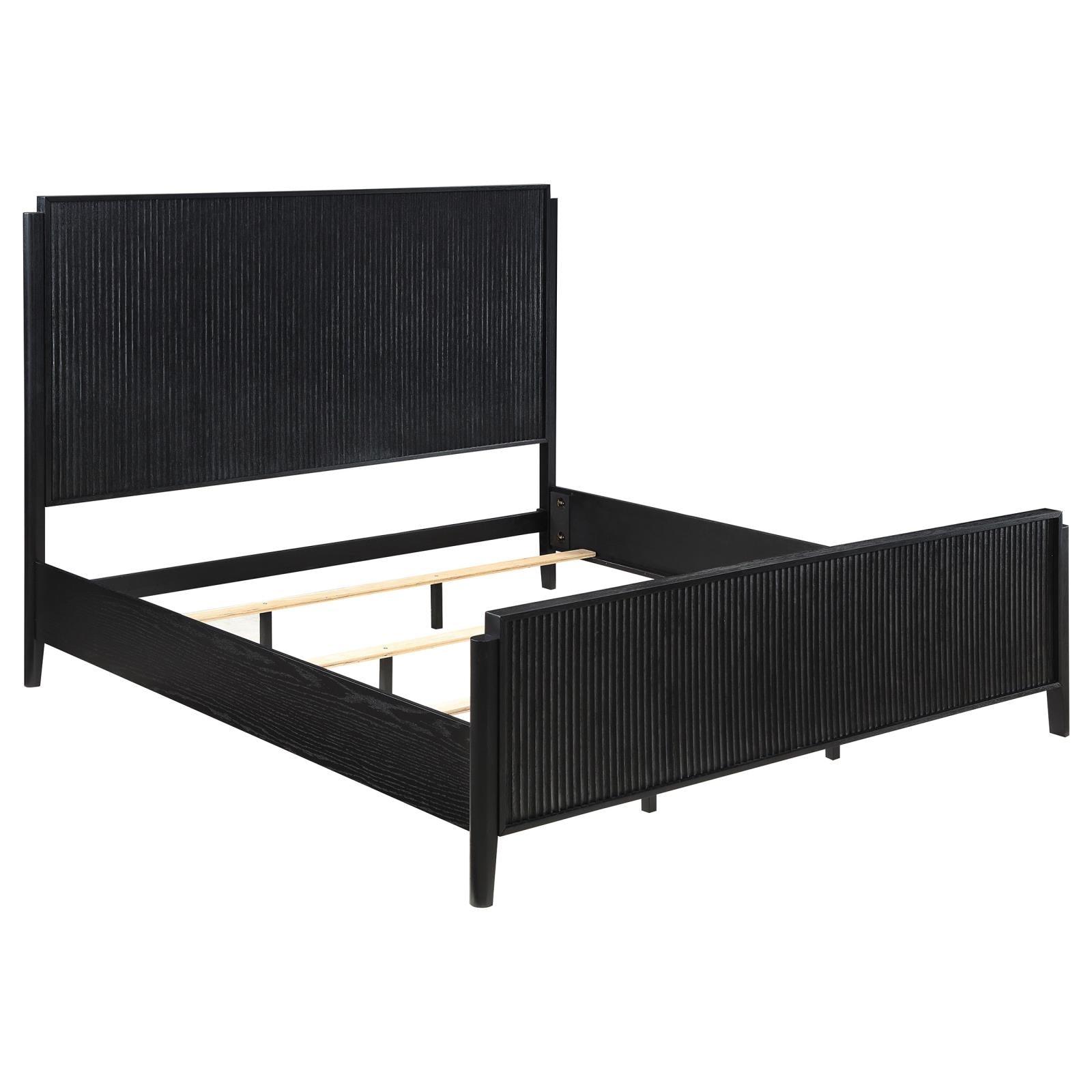 Brookmead Queen Bed Black front angle view