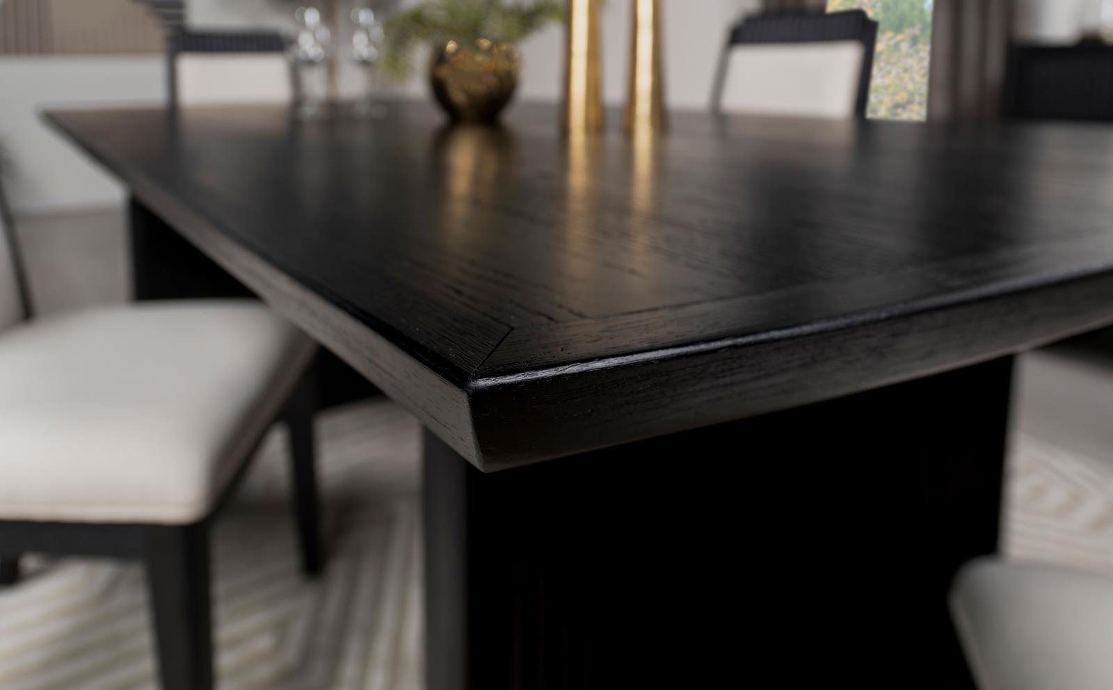 Assembled Brookmead dining table in a modern dining room setting