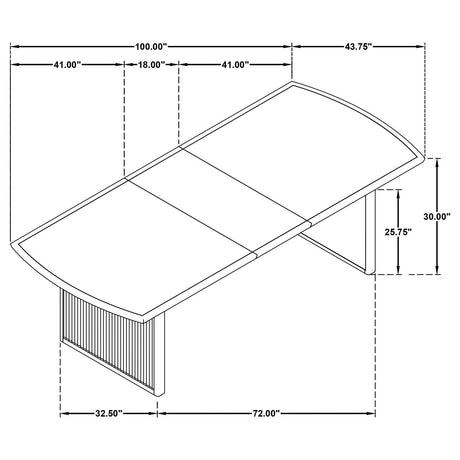 Dining table with room for multiple chairs around it