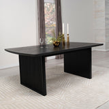 Brookmead dining table showing 18" removable extension leaf