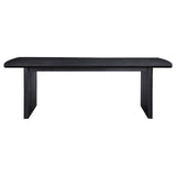 Brookmead dining table with extension leaf fully extended