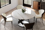 Brooks Sintered Stone Dining Table - angled view