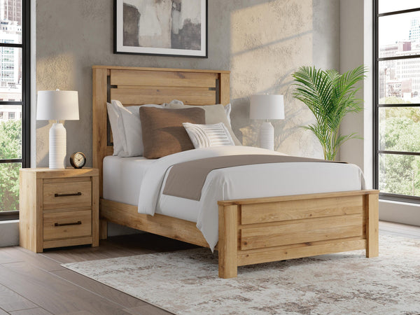 Brozmont Tan Full Panel Platform Bed from Decor Furniture
