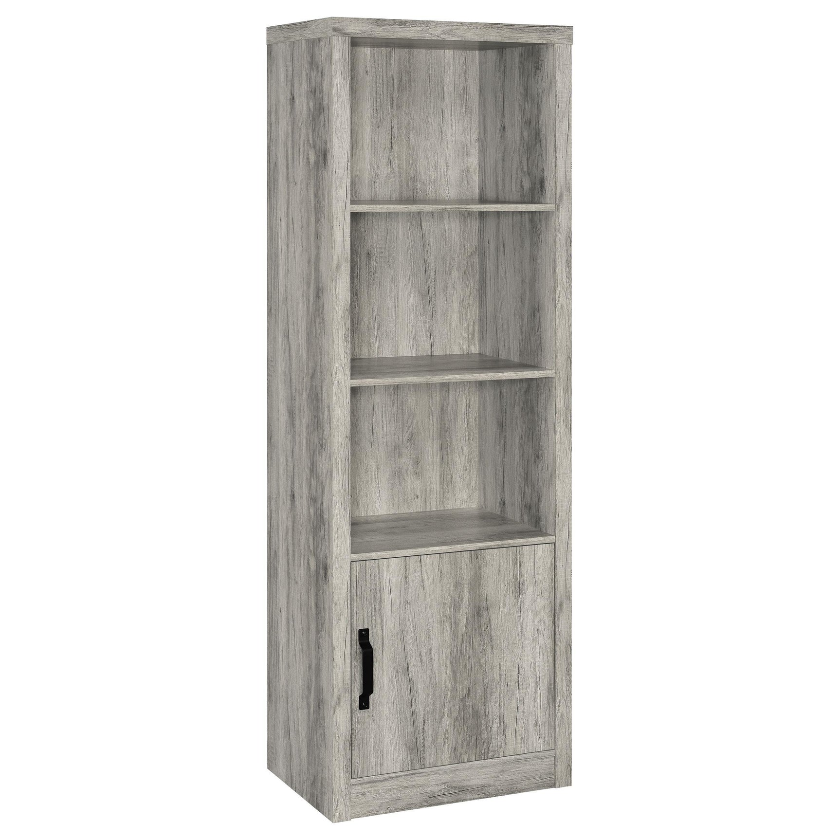 Arrangement of the full three-piece Burke entertainment center set